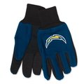 Mcarthur Towels & Sports Los Angeles Chargers Gloves Two Tone Style Adult Size 9960690677